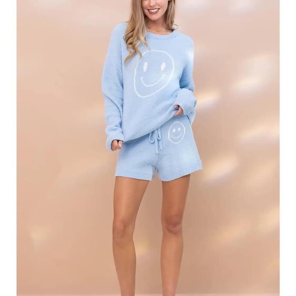 Cozy set! Brand new! Blue B blue smiley set - Picture 2 of 2